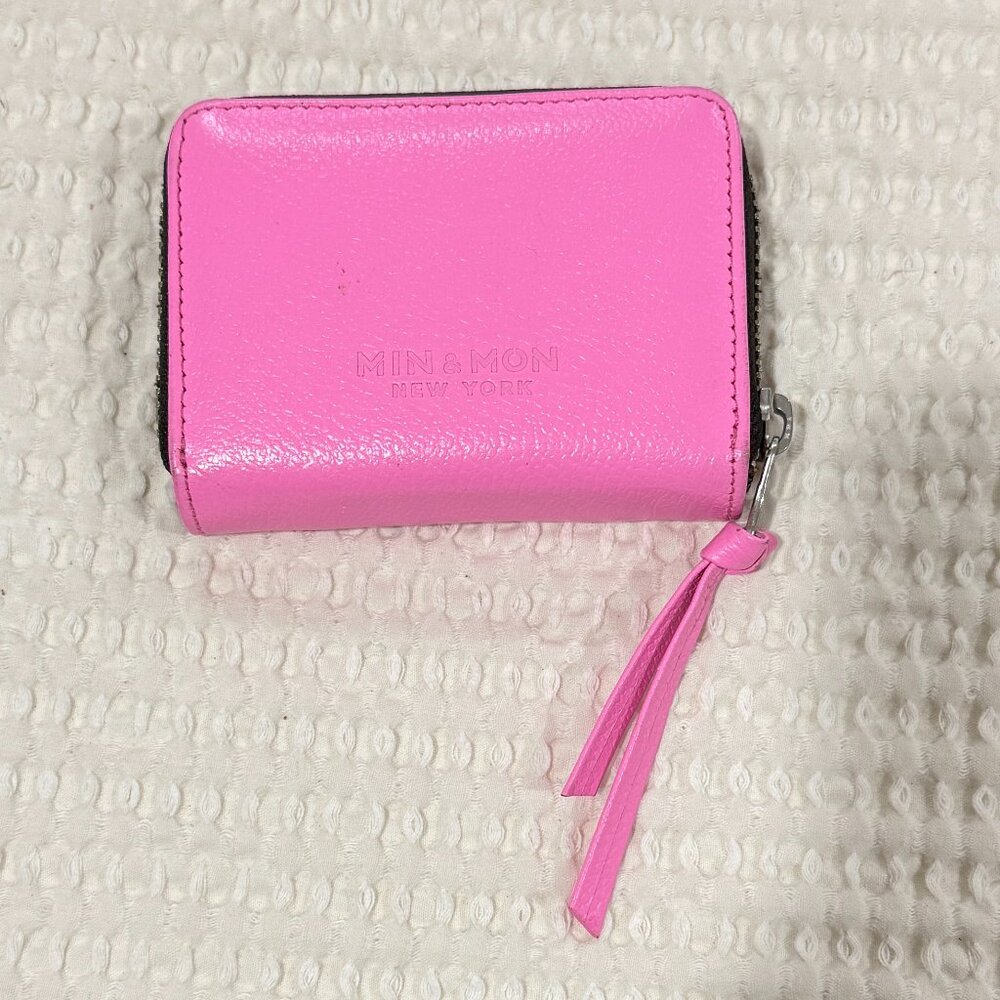 Min & Mon Frodo Wallet Eyes Pink Zip Around Wallet - Picture 2 of 16